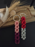 Paracord Schlüsselanhänger Blumen | Zweifarbig