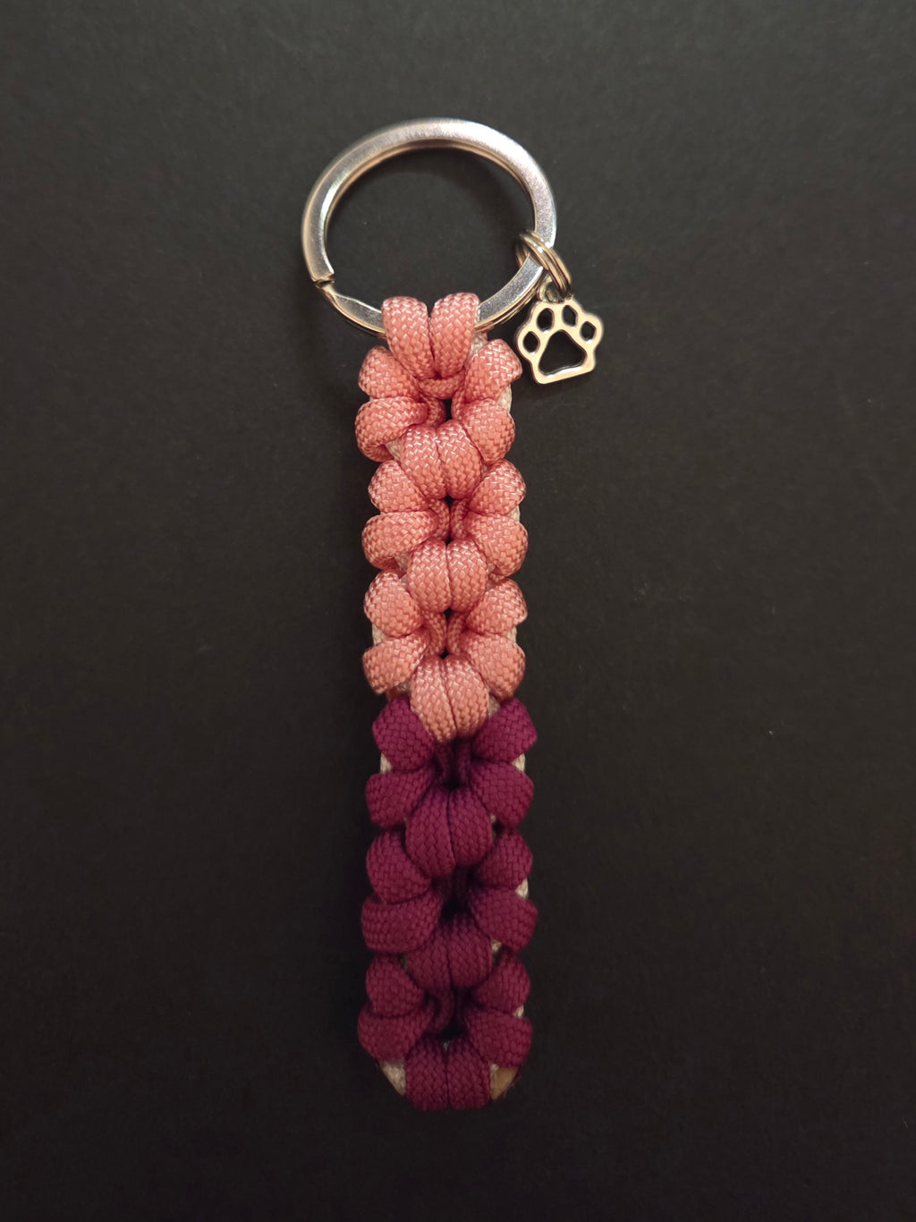 Paracord Schlüsselanhänger Blumen | Dreifarbig