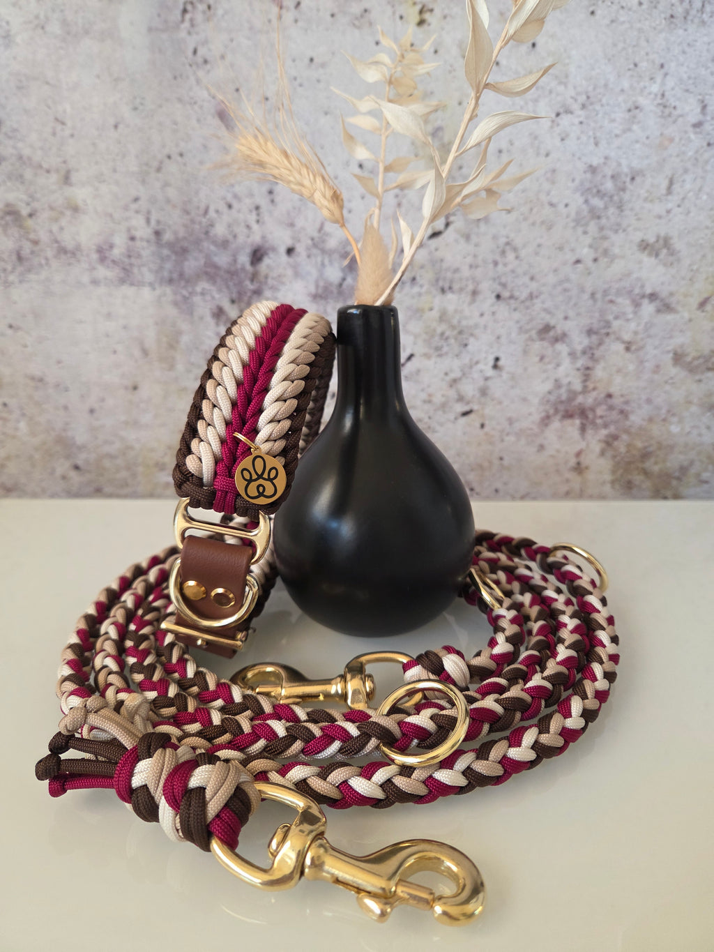 Burgundy Walnut | Messing | Set