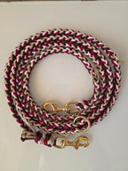 Hundeleine 4 Strand Round Double Braid | Einfarbiger Wechsel im Doppelstrang