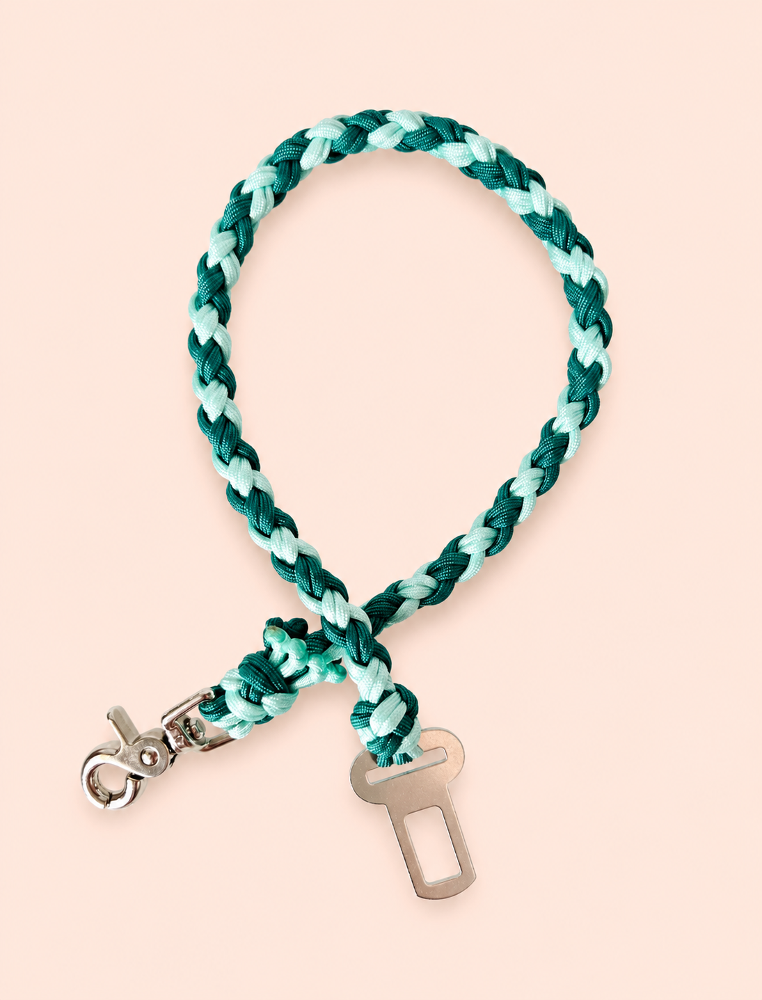 Autoanschnallgurt für Hunde aus Paracord | Zweifache Spirale