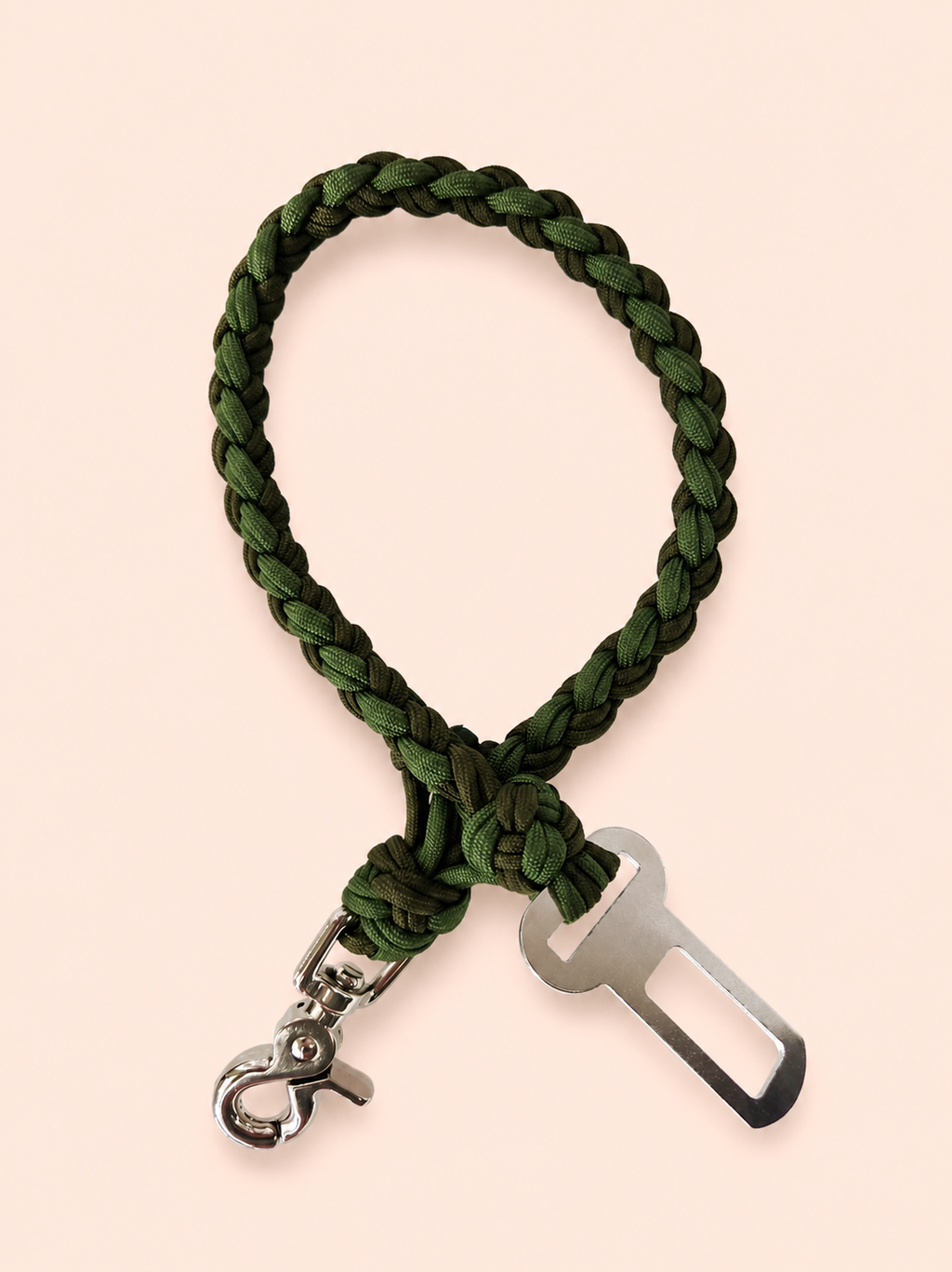 Autoanschnallgurt für Hunde aus Paracord | Zweifach gerade Ausrichtung