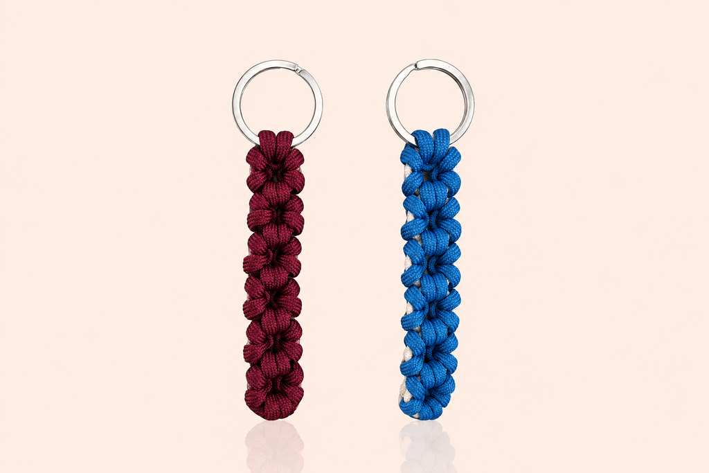 Paracord Schlüsselanhänger Blumen | Einfarbig
