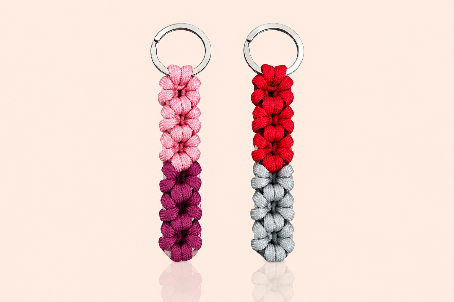 Paracord Schlüsselanhänger Blumen | Zweifarbig