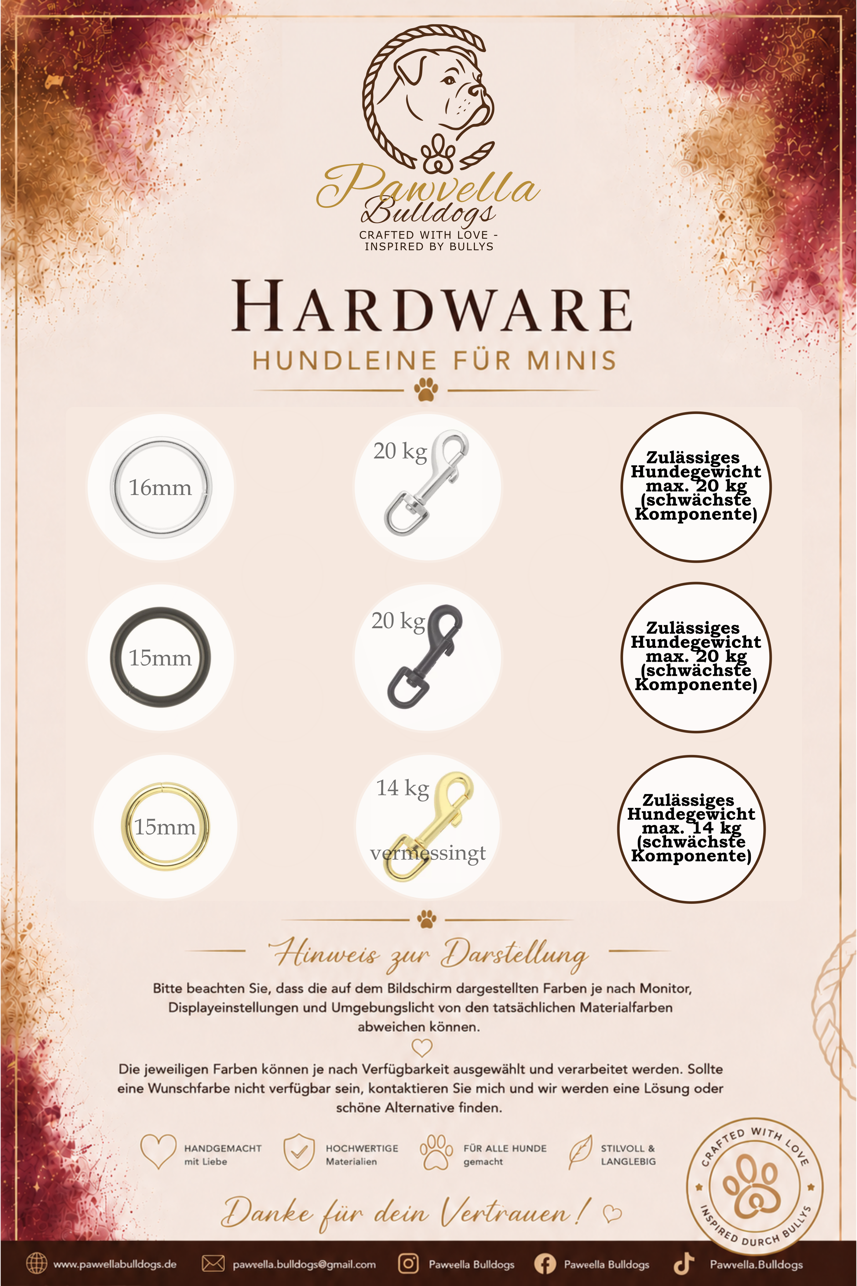 Hundeleine Mini 4 Strand Double Braid | Klassisches Design